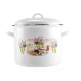 Oala smaltuita cu lavanda de 20 cm cu capac Handy KitchenServ