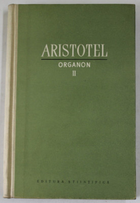 ORGANON-ARISTOTEL VOL 2 1958 , PREZINTA SUBLINIERI IN TEXT foto