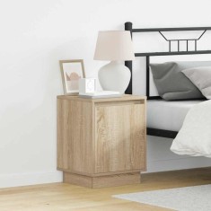 vidaXL Dulap de noapte cu 2 pcs Stejar sonoma 39 x 34.5 x 50 cm 869599