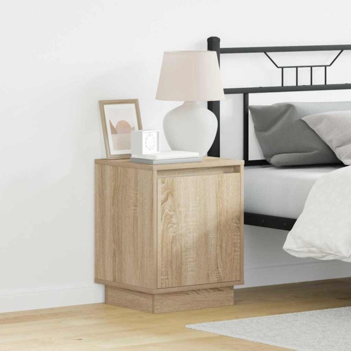 vidaXL Dulap de noapte Stejar sonoma 39 x 34.5 x 50 cm Lemn compozit 869598