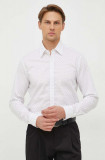 Cumpara ieftin Michael Kors camasa barbati, culoarea alb, cu guler clasic, slim