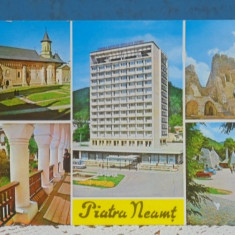 RSR - PIATRA NEAMT - 5 VEDERI DIN ORAS - 1972 - CIRCULATA, TIMBRATA.