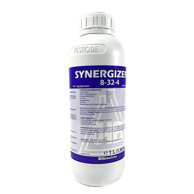 Synergizer 8-32-4 1L, ingrasamant foliar tip NPK+ microelemente (Fier, Mangan, Zinc, Acizi humici) pentru grau, orz, prun, piersic, cires, mar, par, v foto