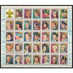 Ajman 1972 Mi 1470/503 A bloc MNH - Regine și Regi ai Franței (II)