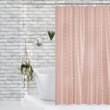 Cumpara ieftin Perdea Dus Jacquard Marime 180 x 180 cm, Roz Pudrat, Antialergica, Polipropilena 50%, Poliester 50%