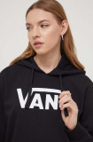 Cumpara ieftin Vans bluza femei, culoarea negru, cu glugă, cu imprimeu