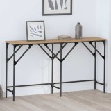 vidaXL Masă de consolă stejar artizanal 140 x 29 x 75 cm Lemn compozit 883529