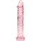 Dildo din sticla borosilicata NEBULA SERIES by Ibiza &ndash; Model 12, Transparent roz, 17 cm lungime, &Oslash; 3.5 cm, hipoalergenic