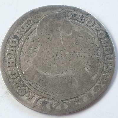 Austria 15 kreuzer 1662 argint Leopold l foto