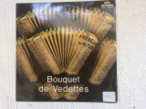 Bouquet de vedettes acordion disc vinyl lp muzica populara acordeon belgia VG+, VINIL