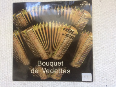 bouquet de vedettes acordion disc vinyl lp muzica populara acordeon belgia VG+ foto