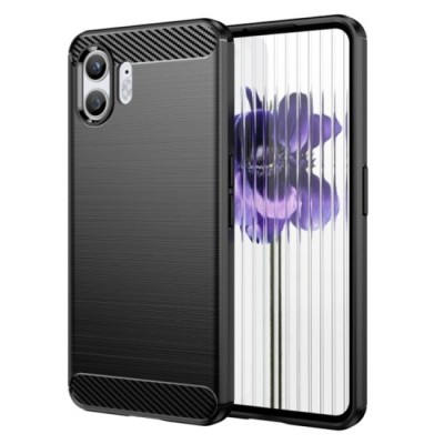 Husa pentru Nothing Phone (2) - Techsuit Carbon Silicone - Black foto