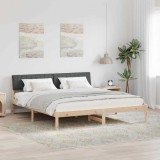 Cumpara ieftin Cadru de pat maro si gri inchis 180 x 200 cm Lemn masiv de pin