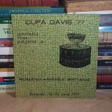 PROGRAM CUPA DAVIS '77 : ROMANIA - MAREA BRITANIE , BUCURESTI, 10-12 IUNIE 1977 *