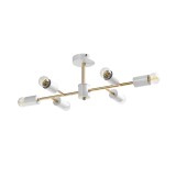 Cumpara ieftin Plafonieră Modernă Klausen Aglet PL6 Auriu-Alb 20x59x29cm, 6xE27, Corp Iluminat Urban pentru Living sau Dormitor, Design Elegant și Rafinat