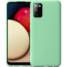 Husa pentru Samsung A02S, silicon,cu interior de catifea, Verde