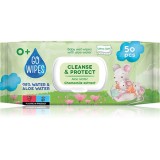 GoWipes Cleanse &amp; Protect Chamomile extract servetele delicate pentru copii cu aloe vera 50 buc