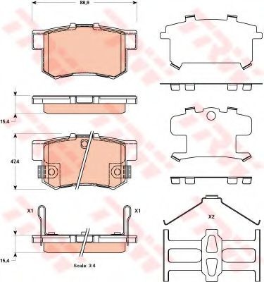 Set placute frana,frana disc SUZUKI SWIFT III (MZ, EZ) (2005 - 2016) TRW GDB3516 foto