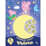 Sz&iacute;nezőf&uuml;zet vil&aacute;g&iacute;t&oacute; tetk&oacute;kkal - Peppa malac