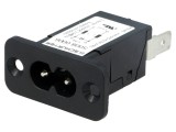 Conector alimentare AC soclu tată 2.5A 250V