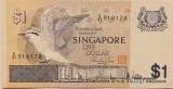CY - Bancnota "One 1 Dollar Dolar 1976 Singapore" circulata