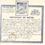 QW13 12 - 1946 - Certificat de botez - Parohia Baraganul - jud Constanta