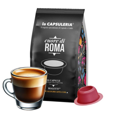 Cafea Cuore di Roma, 10 capsule compatibile Bialetti&amp;reg;*, La Capsuleria foto
