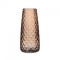 Vaza decorativa, maro, model romburi reliefate, 10x21 cm