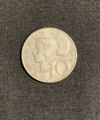 Moneda 10 schilling 1974 Austria foto