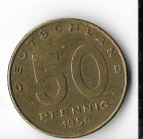 Moneda 50 pfennig 1950 A - DDR