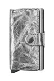Secrid portofel de piele culoarea argintiu, MCr-Silver