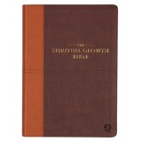The Spiritual Growth Bible Brown &amp; Tan Faux Leather