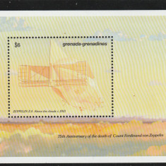 Grenada-Grenadines 1992-Aviatie,Zeppelin Z4,Deasupra norilor,Colita,Mi.Bl.259