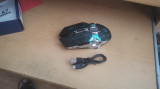 Mouse Wireless Reincarcabil cu Led 7 Culori Bentober A7 1600 DPI #3-386, Optica, 1000-2000