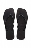 Havaianas slapi SQUARE femei, culoarea negru, cu toc plat, 4148301.0090