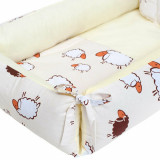 Set 3 piese New Baby baby nest cu paturica si pernuta cu urechi Sheep beige