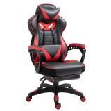 Vinsetto Fotoliu gaming Ergonomic, Fotoliu de birou confortabil cu Suport pentru picioare, Suport pentru cap și pernă lombară, &Icirc;nălțime reglabilă, neg