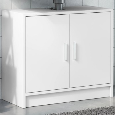 vidaXL Dulap de chiuvetă, alb, 63x29x55 cm, lemn prelucrat 848094 foto