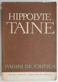 Pagini de critica &ndash; Hippolyte Taine