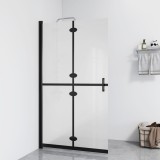 VidaXL Perete de duș walk-in pliabil, 90x190 cm, sticlă ESG mată