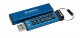 Stick USB Kingston Ironkey Keypad 200, 64GB, USB 3.2 (Albastru)