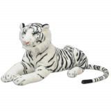 Tigru de jucărie din pluș, XXL, alb, vidaXL