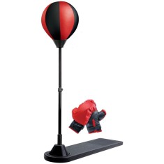 Jucarie Interactiva, Cyrax, Model Sfera de Box de Picior, Manusi Incluse, Inaltime Reglabila, +3 Ani, 120 x 25 x 52.5 cm, Rosu/ Negru foto