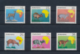 ZIMBABVE 1987-Animale-Serie completa de 6 timbre nestampilate MNH, Nestampilat