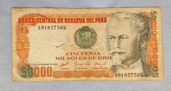 Peru - 50 000 Soles de oro (1984)