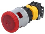 Comutator Siguranță IDEC 30mm, 2 NC + 2 NO, Roșu