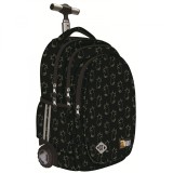 Ghiozdan Troler ST.Right, colectia Golden Cats, TB01, roti silicon, 44x32x25 cm