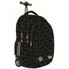 Ghiozdan Troler ST.Right, colectia Golden Cats, TB01, roti silicon, 44x32x25 cm