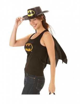 Top Batgirl pentru adulti, cu sigla Batman, marimea S foto