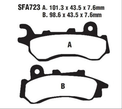 Set placute frana fata EBC SFAC723 - Honda SH 125 ANC Mode CBS (19-20) - SH 125 FSH Mode CBS (21-24) 4T LC 125cc